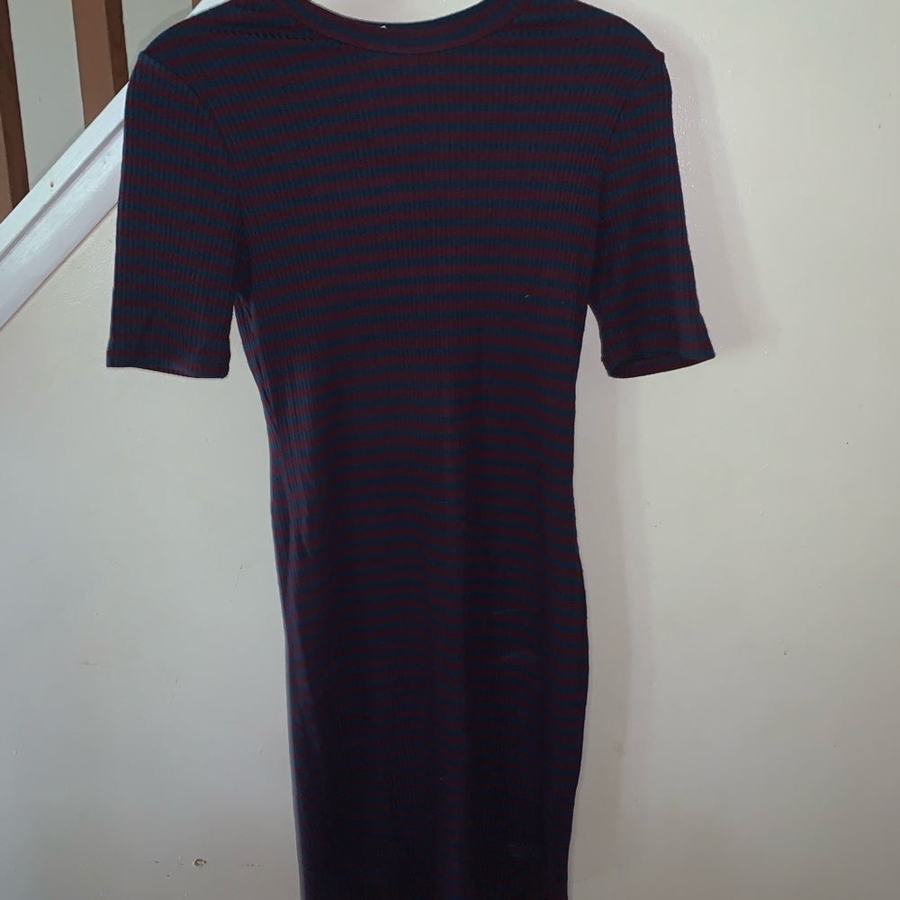 stripped bodycon dress